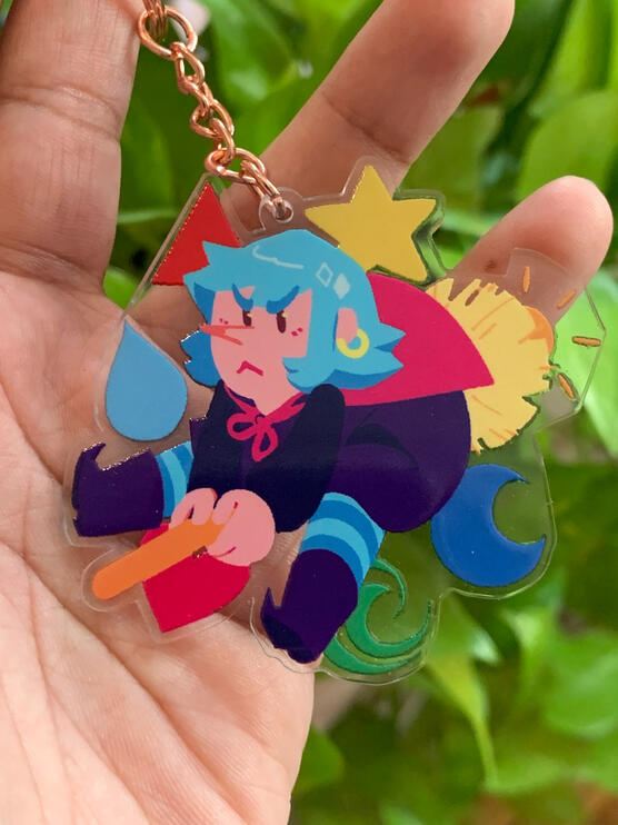 2.5" Clear Acrylic Keychain of Miriam from Wandersong
