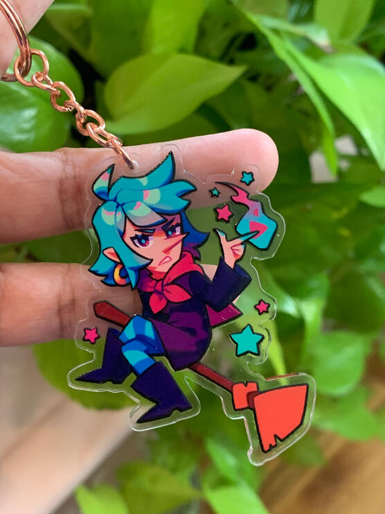 2.5" Clear Acrylic Keychain of Miriam from Wandersong