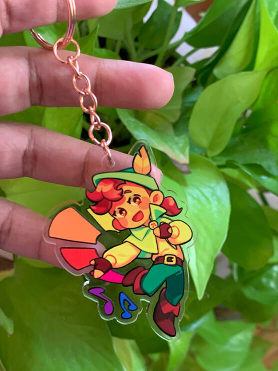2.5" Clear Acrylic Charm of Bard from Wandersong