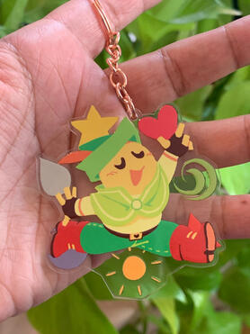 2.5&quot; Clear Acrylic Keychain of Bard from Wandersong