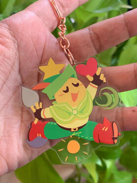 2.5" Clear Acrylic Keychain of Bard from Wandersong